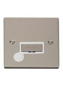 13A Pearl Nickel Fused Spur Unit Ingot with Flex Outlet (VPPN550WH)