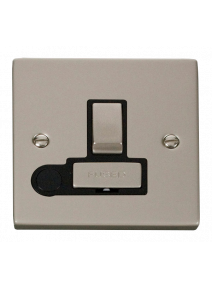 13A Pearl Nickel Switched Fused Spur Unit with Flex Out (VPPN551BK)