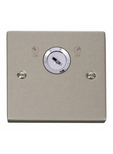 1 Gang Lockable Pearl Nickel 20A Single Double Pole Plate Switch (VPPN660)