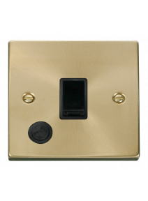 20A Satin Brass Double Pole Switch with Flex Outlet (VPSB022BK)