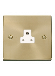 2A Round Pin Satin Brass Socket (VPSB039WH)