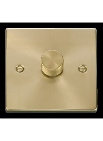 1 Gang 2 Way 100W Satin Brass LED Dimmer Switch (VPSB161)