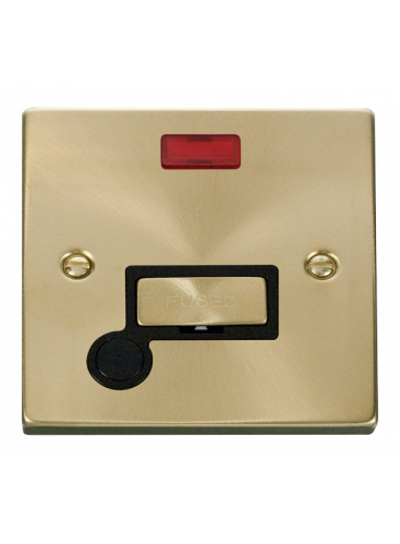 13A Satin Brass Fused Spur Ingot with Flex Out &amp; Neon VPSB553BK