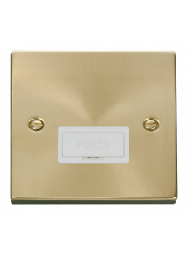 13A Satin Brass Fused Connection Unit (FCU) VPSB650WH