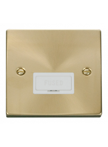 13A Satin Brass Fused Connection Unit (FCU) VPSB650WH