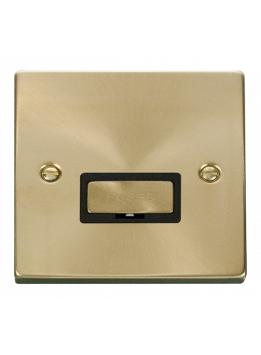 13A Satin Brass Fused Connection Spur Unit VPSB750BK
