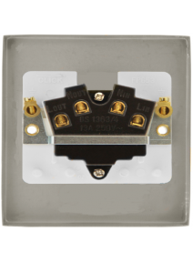 13A Satin Brass Fused Connection Spur Unit VPSB750WH