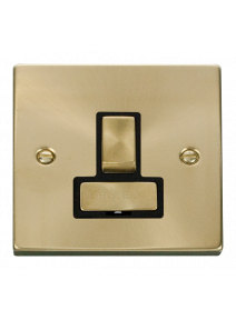 13A Satin Brass Switched Fused Spur Unit VPSB751BK