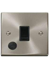 20A Satin Chrome Double Pole Switch with Flex Outlet VPSC022BK