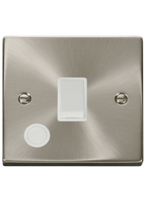 20A Satin Chrome Double Pole Switch with Flex Outlet VPSC022WH