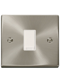 1 Gang Intermediate 10A Satin Chrome Plate Switch VPSC025WH