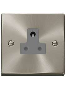 5A Round Pin Satin Chrome Socket VPSC038GY