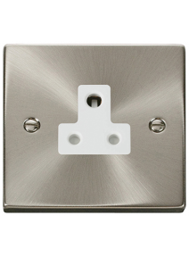 5A Round Pin Satin Chrome Socket VPSC038WH