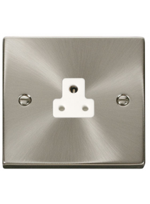 2A Round Pin Satin Chrome Socket VPSC039WH
