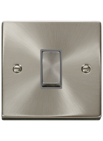1 Gang Intermediate 10A Satin Chrome Plate Switch VPSC425GY