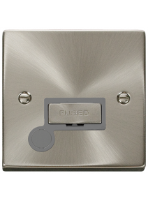 13A Satin Chrome Fused Spur Unit Ingot with Flex Outlet VPSC550GY