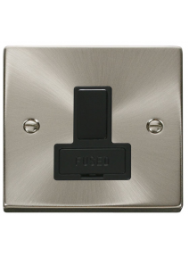 13A Double Pole Satin Chrome Switched Fused Connection Unit VPSC651BK
