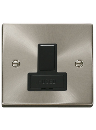 13A Double Pole Satin Chrome Switched Fused Connection Unit VPSC651BK