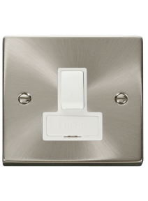 13A Double Pole Satin Chrome Switched Fused Connection Unit VPSC651WH