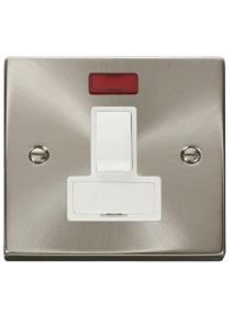 13A Satin Chrome Switched Fused Connection Unit (FCU) with Neon VPSC652WH
