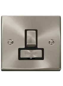 13A Satin Chrome Switched Fused Spur Unit VPSC751BK