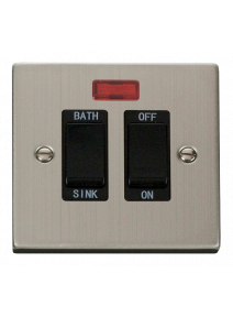 20A Double Pole Stainless Steel Sink/Bath Switch VPSS024BK