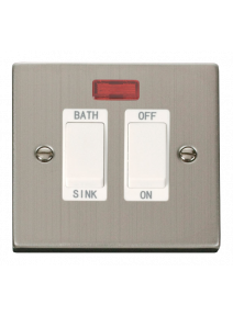 20A Double Pole Stainless Steel Sink/Bath Switch VPSS024WH