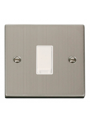 1 Gang Intermediate 10A Stainless Steel Plate Switch VPSS025WH
