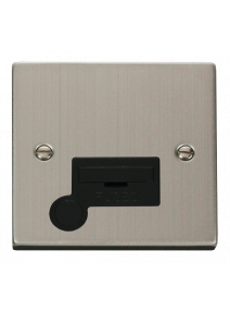 13A Stainless Steel Fused Spur Unit (FCU) &amp; Flex Outlet VPSS050BK