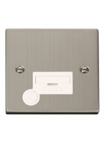13A Stainless Steel Fused Spur Unit (FCU) &amp; Flex Outlet VPSS050WH
