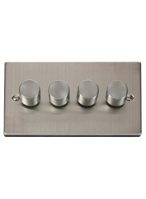 4 Gang 2 Way 400VA Stainless Steel Dimmer Switch VPSS154
