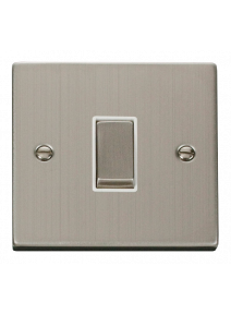 1 Gang Intermediate 10A Stainless Steel Plate Switch VPSS425WH