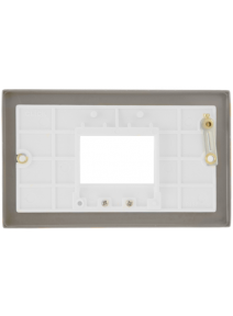 2 Gang 3 Inline Aperture Stainless Steel Grid Switch Plate VPSS432BK