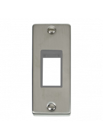1 Gang Single Stainless Steel Architrave Grid Switch Plate VPSS471GY