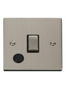 20A Double Pole Stainless Steel Ingot Switch &amp; Flex Outlet VPSS522BK