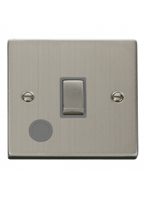 20A Double Pole Stainless Steel Ingot Switch &amp; Flex Outlet VPSS522GY