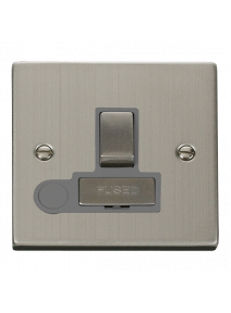 13A Stainless Steel Switched Fused Spur Unit with Flex Out VPSS551GY