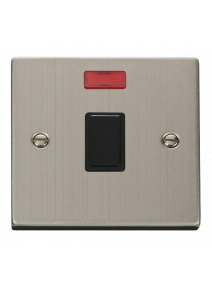 20A Stainless Steel Double Pole Switch with Neon VPSS623BK