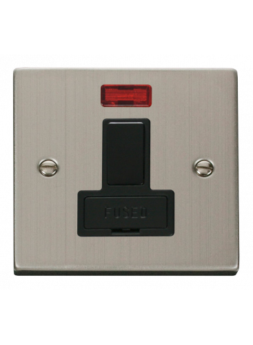 13A Stainless Steel Switched Fused Connection Unit (FCU) with Neon VPSS652BK