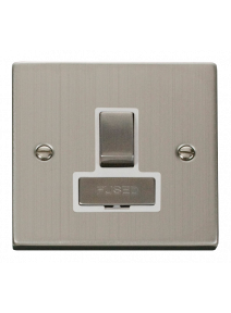 13A Stainless Steel Switched Fused Spur Unit VPSS751WH