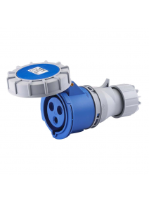 240v 16A Industrial 3 Pin IP67 Connector (Blue) C240-16W