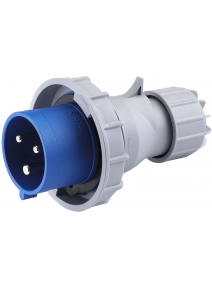 240v 16A Industrial 3 Pin IP67 Plug (Blue) P240-16W