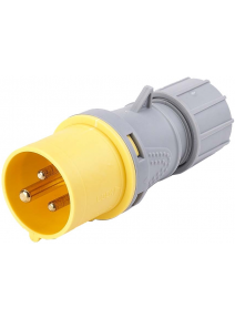 110V 16A Industrial Speed Fit Three Pin Plug IP44 (Yellow) P110-16