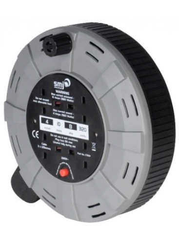 4 Gang 13A 10 metre Cassette Reel with Thermal Cutout (CT1013)