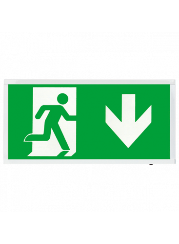 OVIA Calvex 4W Emergency 3 Hour Box Exit Sign with Down Legend (OVEM5311WHD)