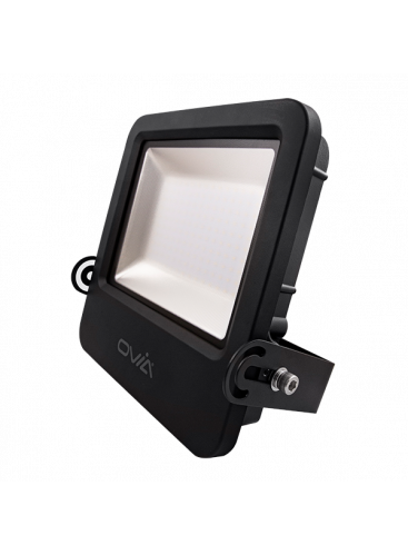 100w OVIA Pathfinder Black 4000K Cool White LED Floodlight with Photocell (OV101100BKCWPC)