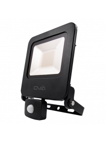 OVIA Pathfinder Black 50w 4000K Cool White PIR LED Floodlight (OV10150BKCWPIR)