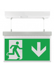 OVIA Vanex 2W Emergency 3 Hour LED Suspended Emergency Exit Sign with Down Legend (OVEM4211D)