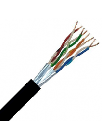 CAT6 Duct Grade Shielded Black Data Cable 305m (SFX/C6-FTP-PE-BLK-305)