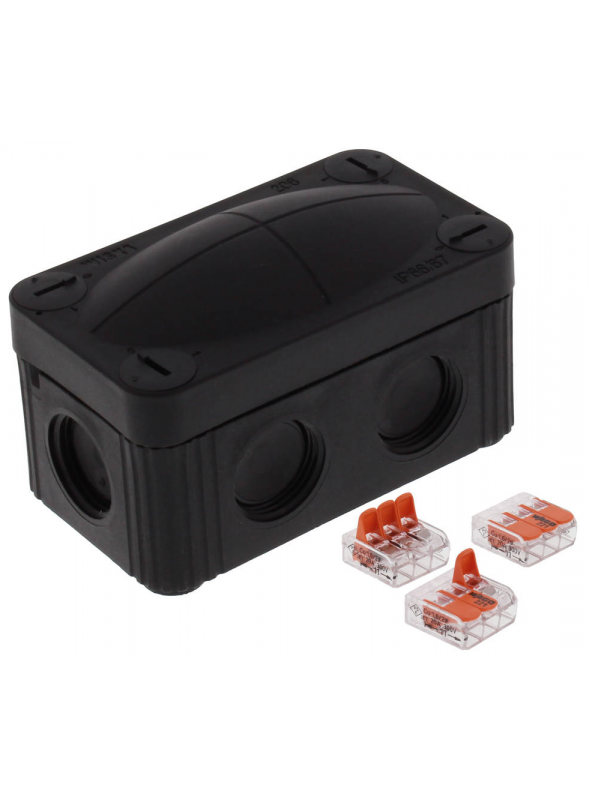 Combi Waterproof Junction Box c/w Wago Connectors COMBI206BK (10109900)